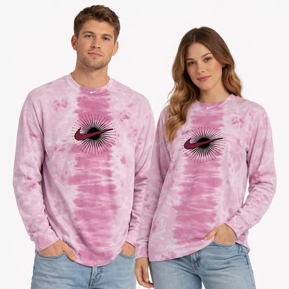 Nike Pink Tie-Dye Long Sleeve Tee